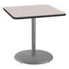 National Public Seating Cafe Table, 36w x 36d x 36h, Square Top/Round Base, Gray Nebula Top, Gray Base CG33636RC1GY